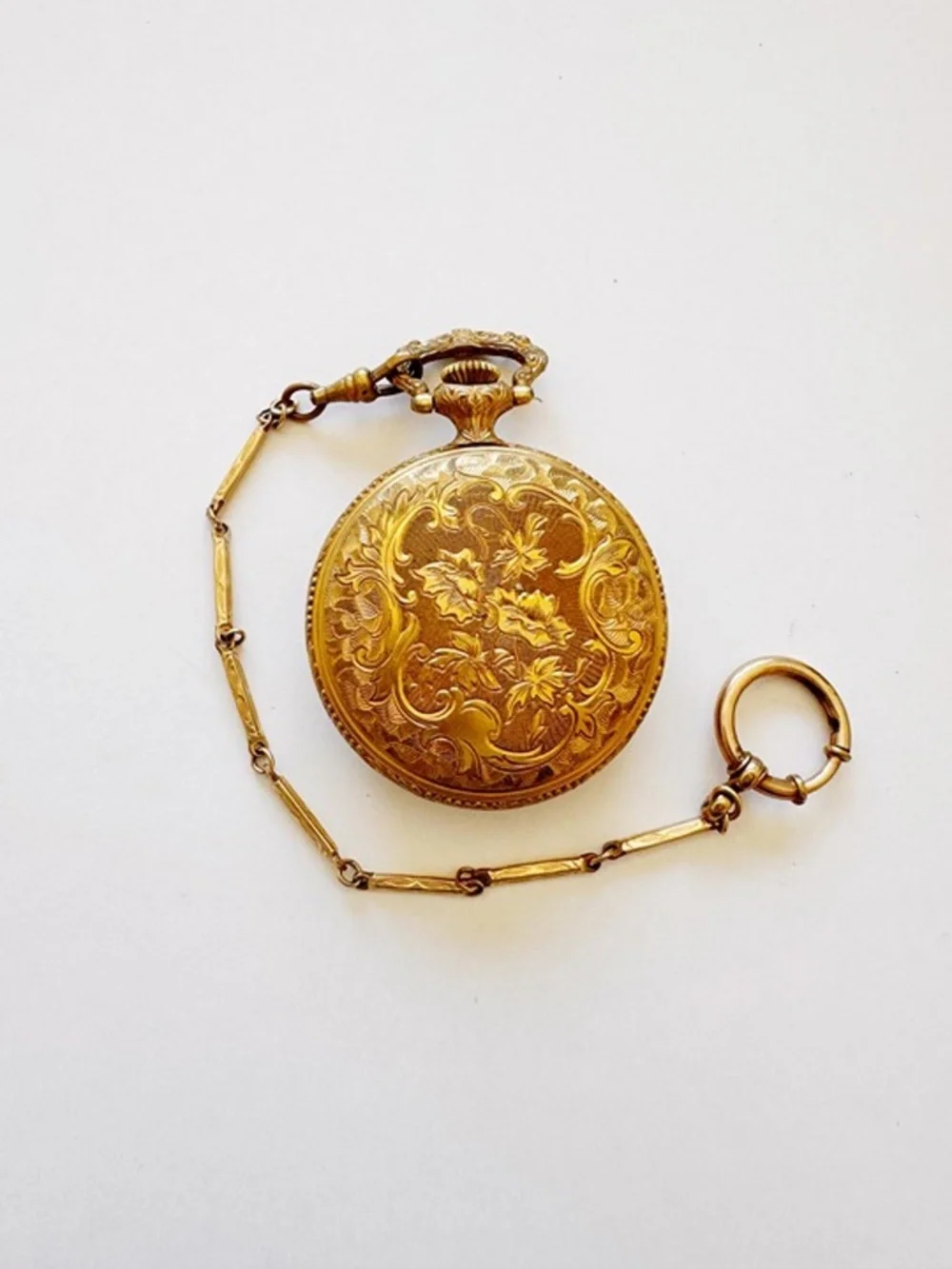 Vintage Arnex Swiss Pocket Watch Horse Racing Dial 17 Jewels 1/20 12K GF Chain
